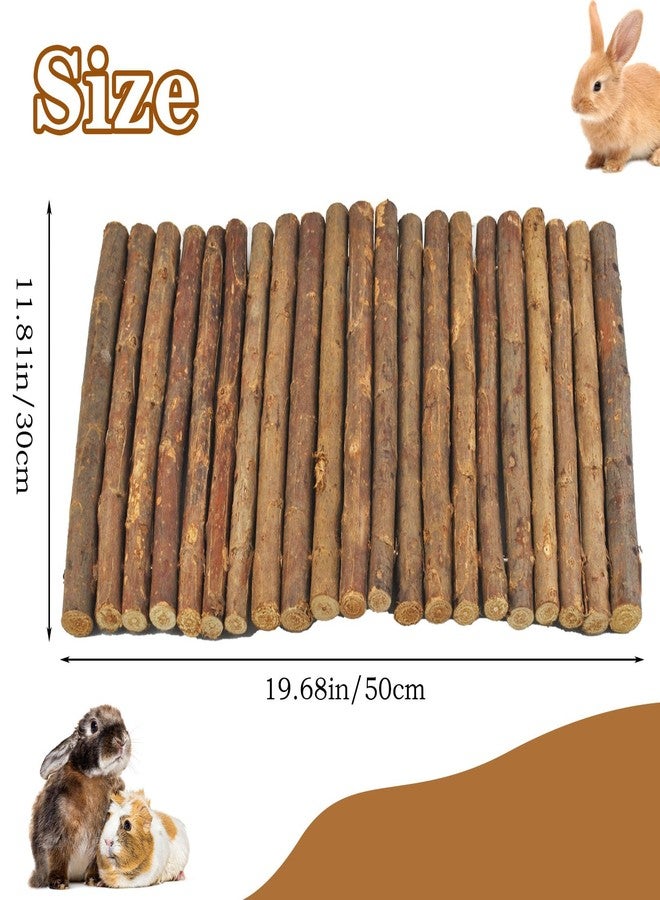 MUYG Large Wooden Rabbit Bridge Ladder,19.68 x 11.81 inches Flexible Bunny Tunnel Hideout House Hamster Natural Chew Toy Small Animal Climbing Ramp for Guinea Pig Chinchilla Rabbit Ferret Hedgehog - Image 2